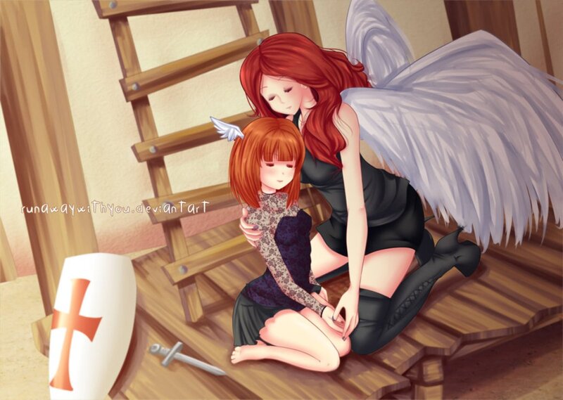 Angel Comforting Girl
