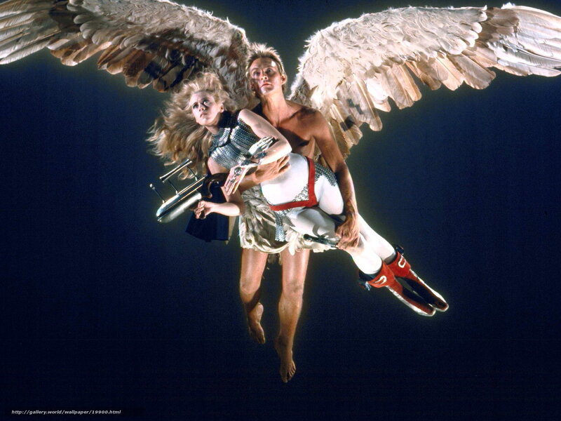 Angel duo in flight