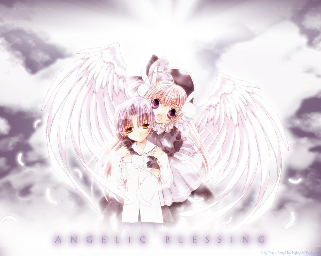 Angel duo in sky