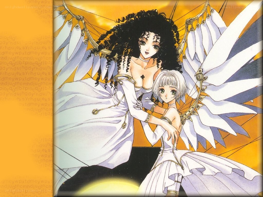 Angel duo with white wings