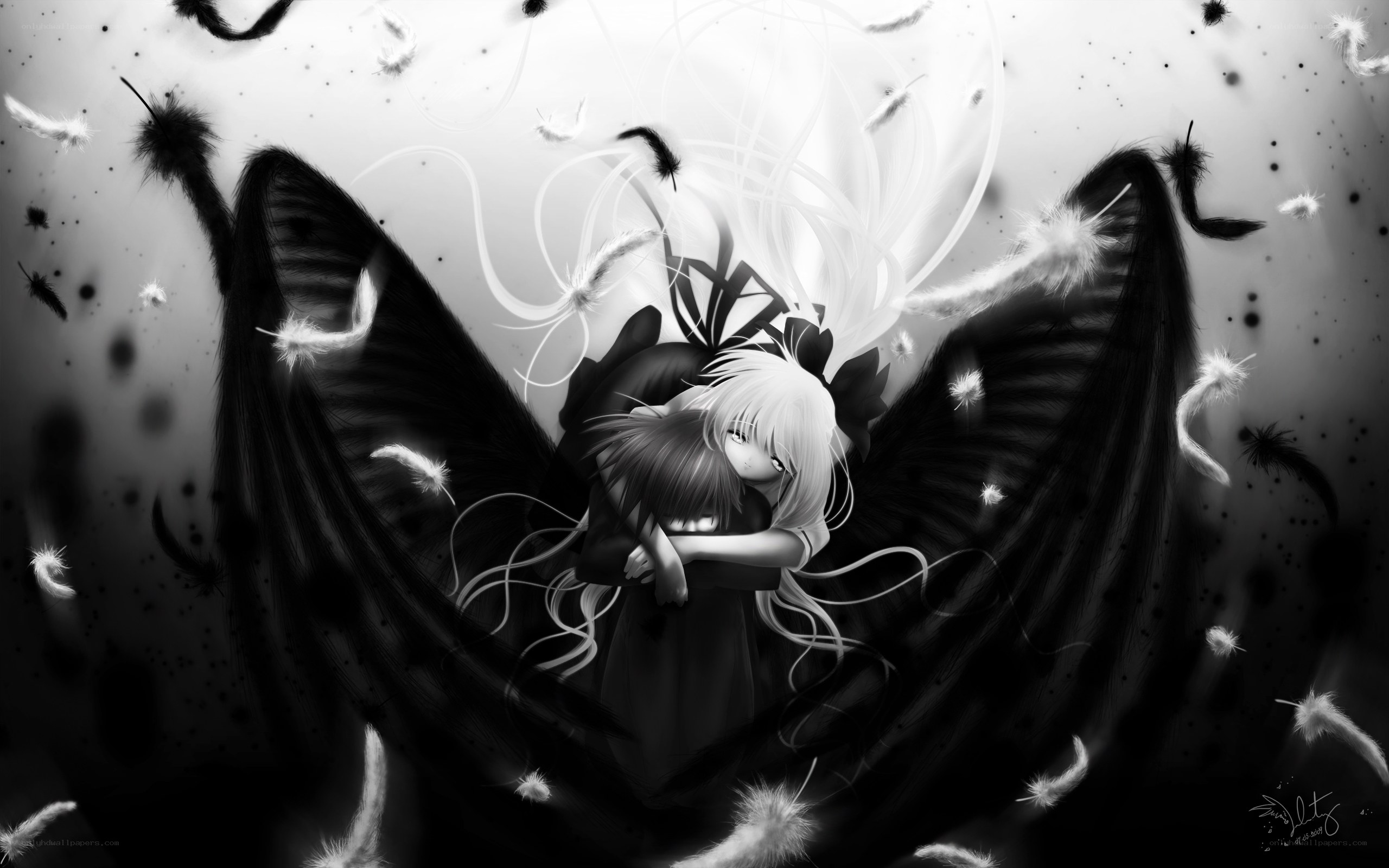 angel embracing a child
