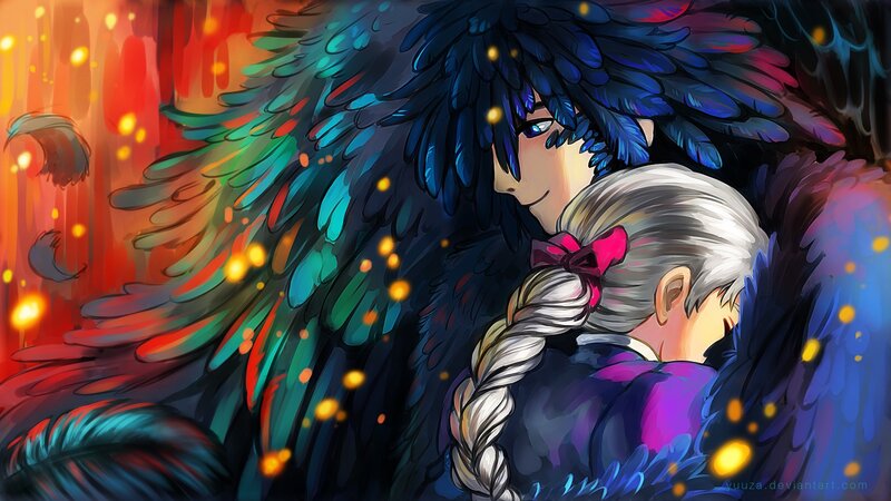 Angel Embracing Child — Blue, Dramatic