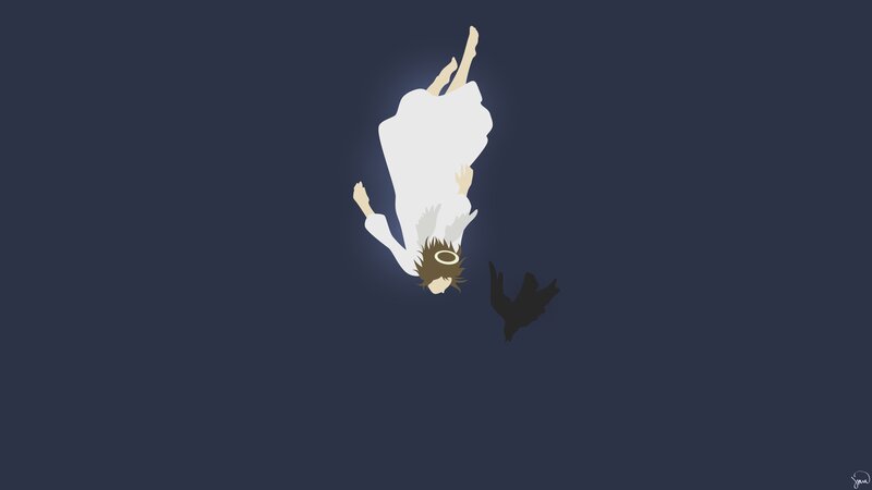 Angel Falling in Dark