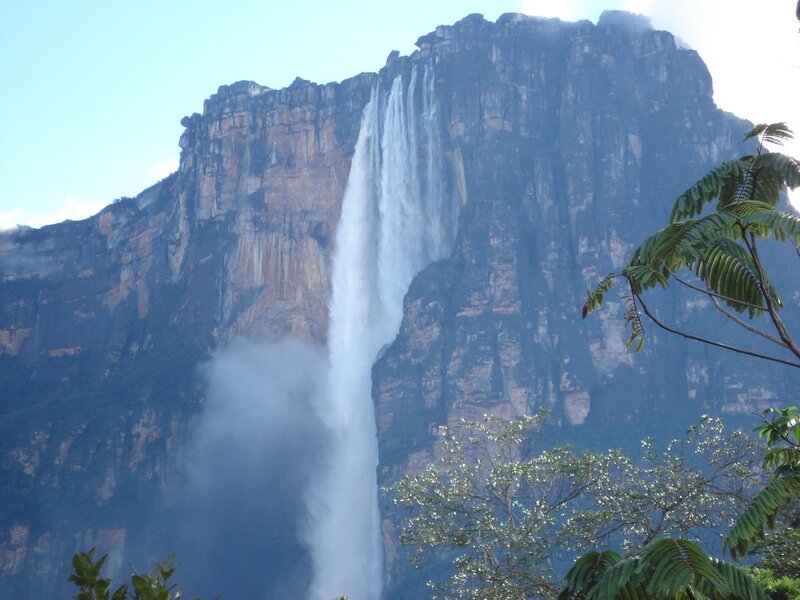 Angel Falls Waterfall — Blue