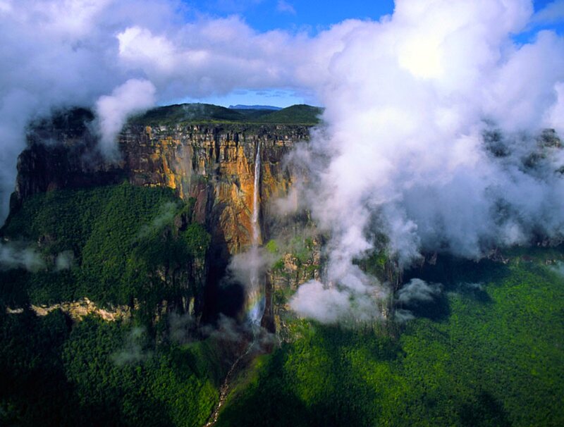 Angel Falls Waterfall — Green, Dramatic, Afternoon, Photograph