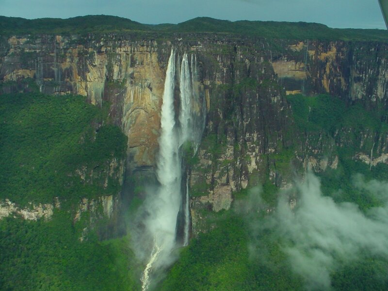 Angel Falls Waterfall — Green, Dramatic