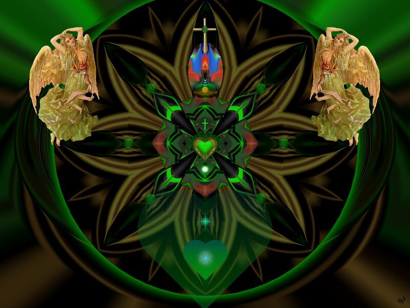 Angel Figures in Mandala