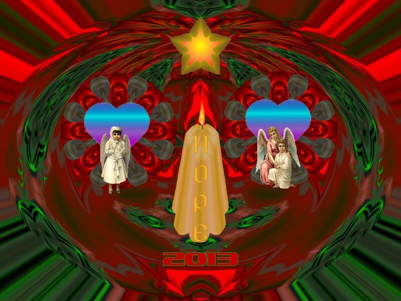 Angel Figures with Candle