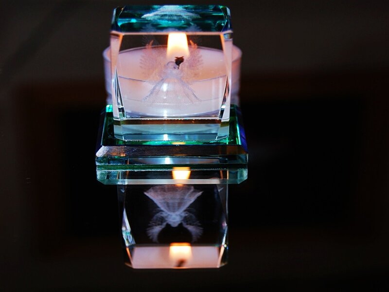 Angel Figurine in Candle Holder