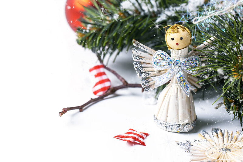 Angel Figurine on Snow