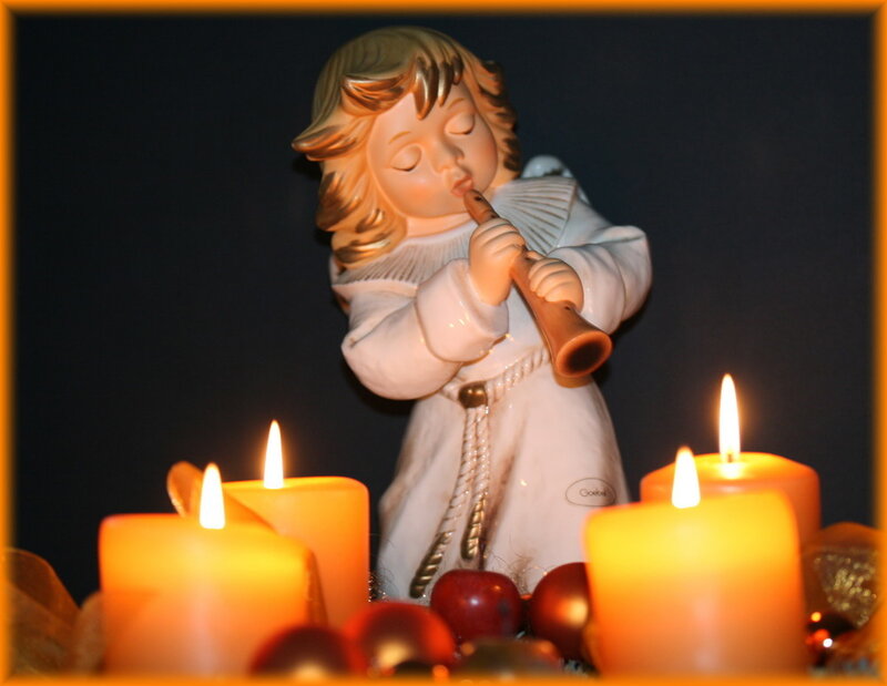Angel Figurine Playing Flute
