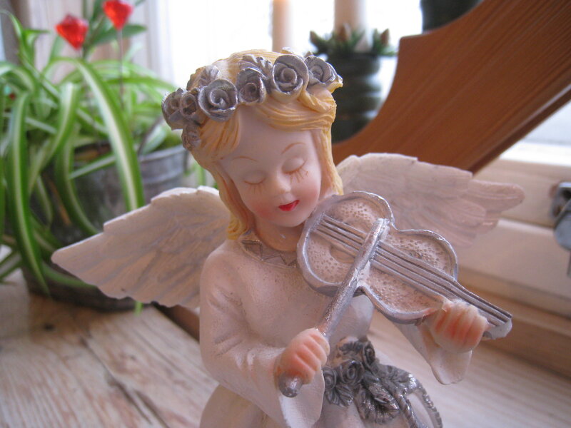 Angel Figurine Playing Violin