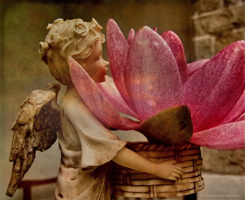 Angel Figurine with Flower