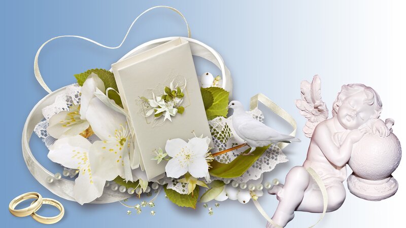 Angel Figurine with Flowers