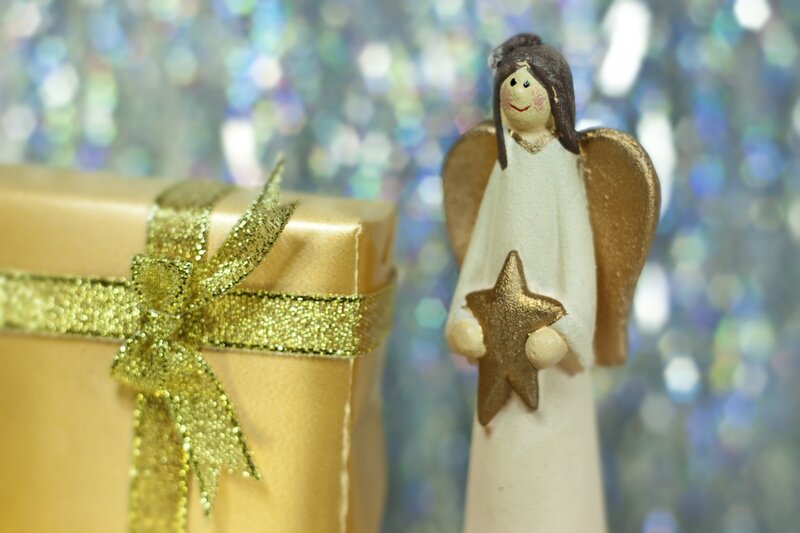 Angel Figurine with Gift