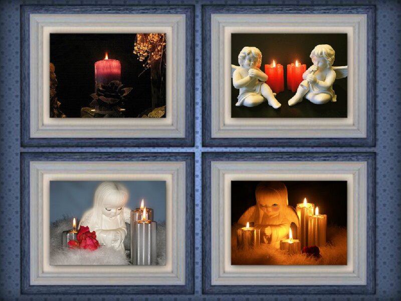 Angel Figurines with Candles