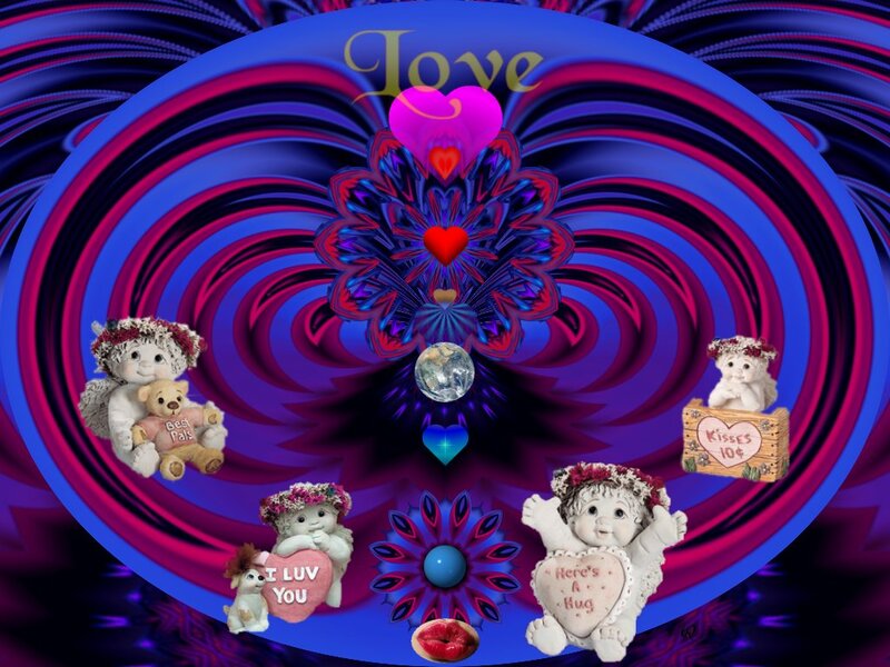 Angel Figurines with Hearts