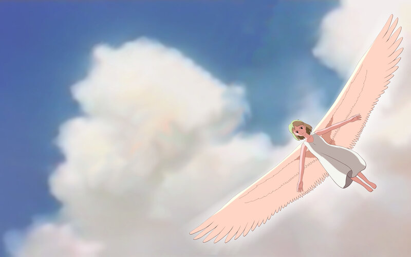 angel flying in the sky