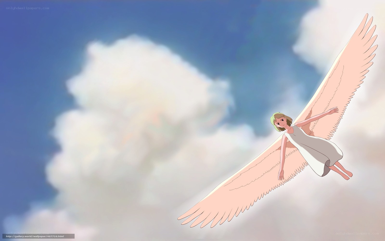 angel flying in the sky