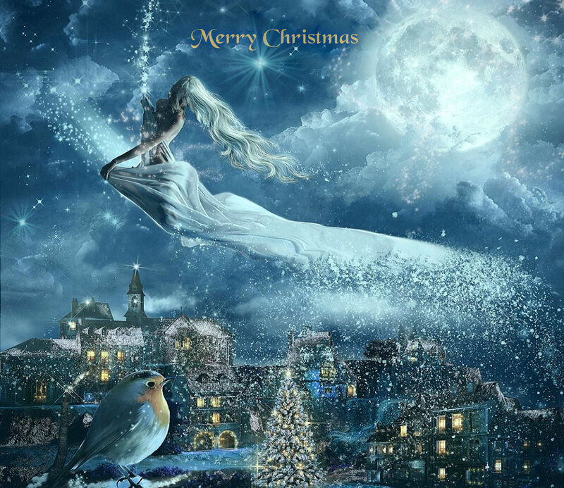 Angel Flying over Town