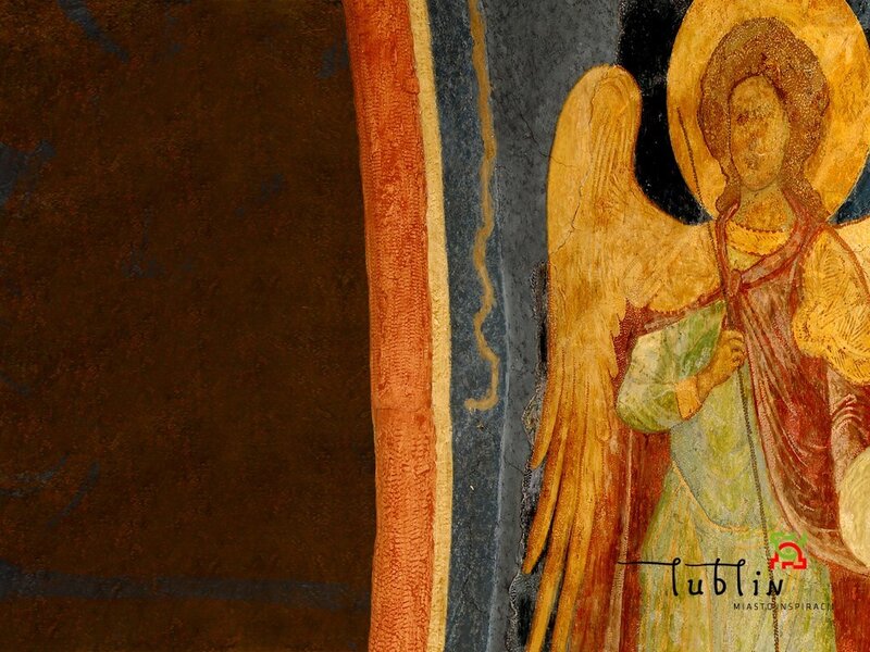 Angel fresco detail