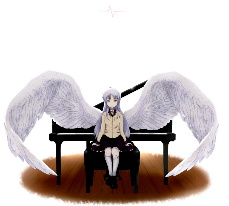 angel girl at piano
