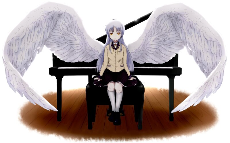 angel girl at piano