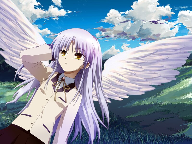 angel girl in a field