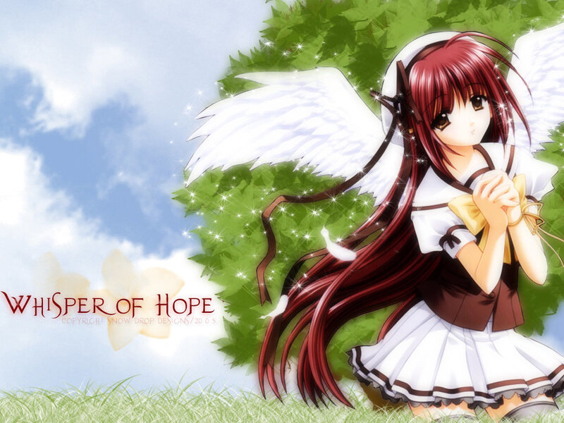 Angel girl in a garden
