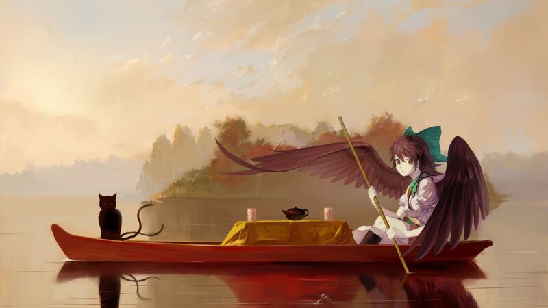 Angel Girl in Boat — Brown