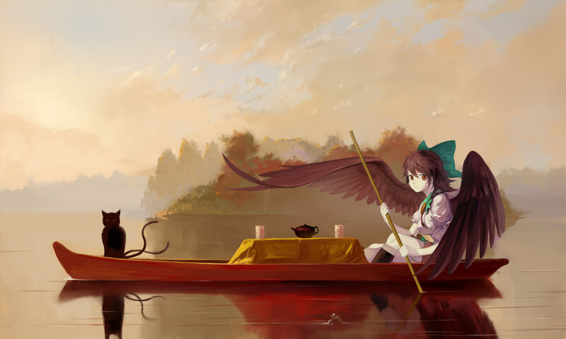 Angel Girl in Boat