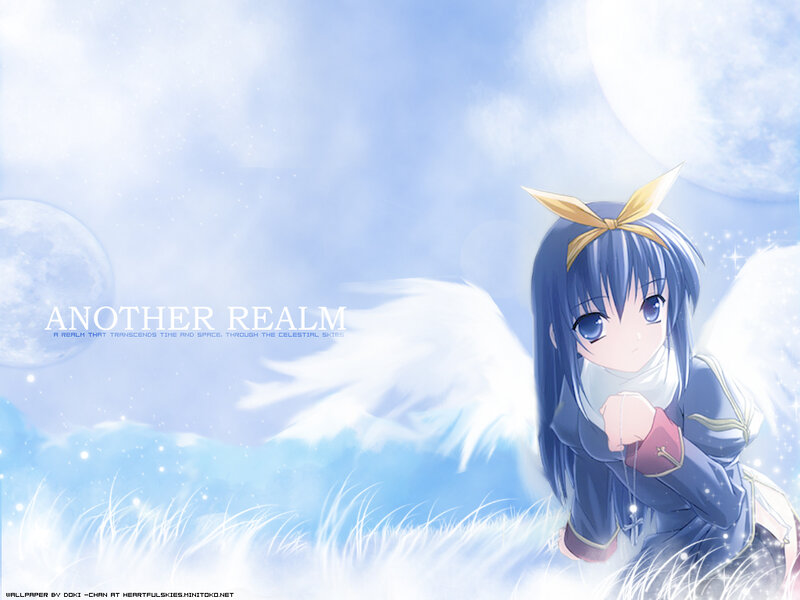 Angel girl in celestial realm