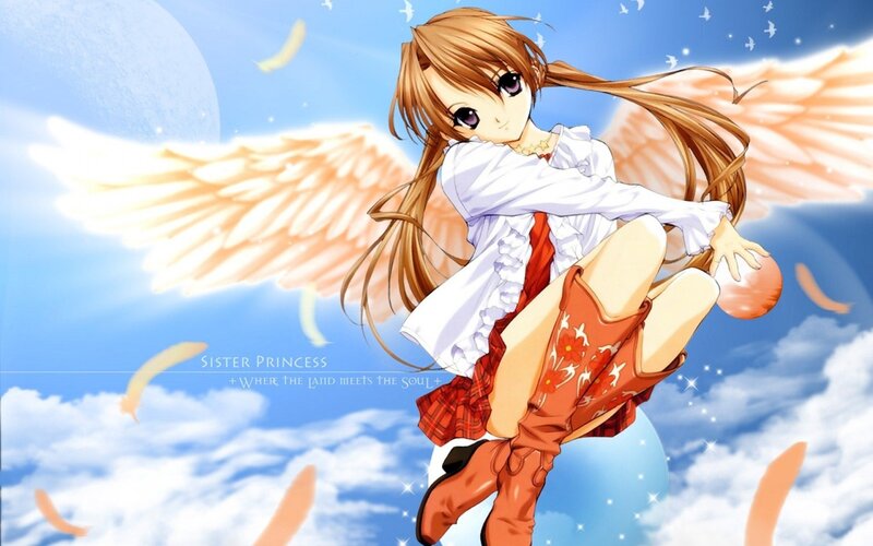 Angel girl in the sky
