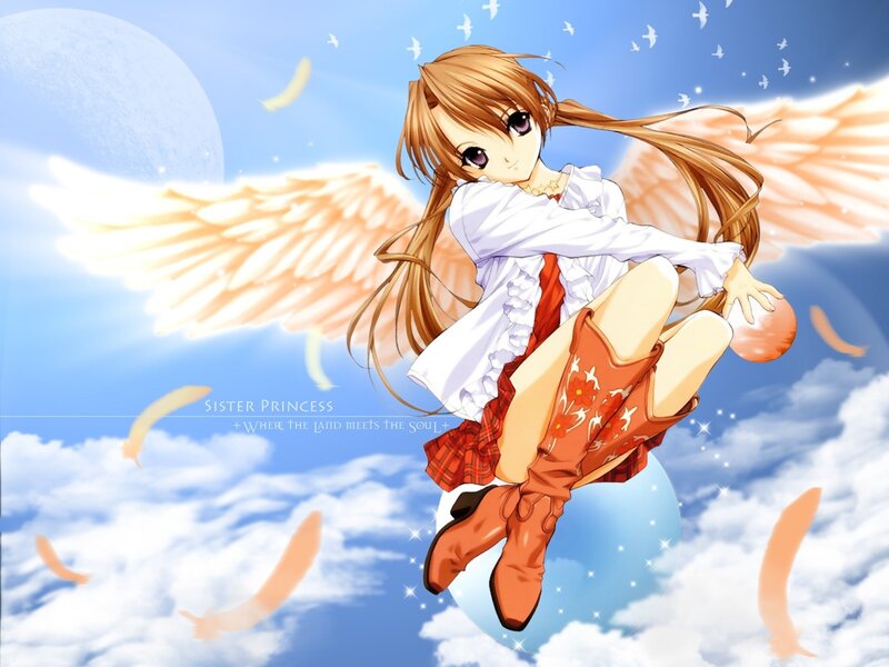 Angel girl in the sky