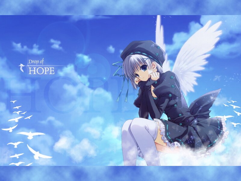 Angel girl in the sky