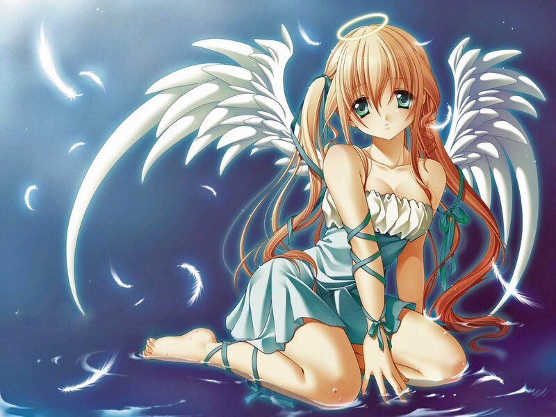 Angel girl in water