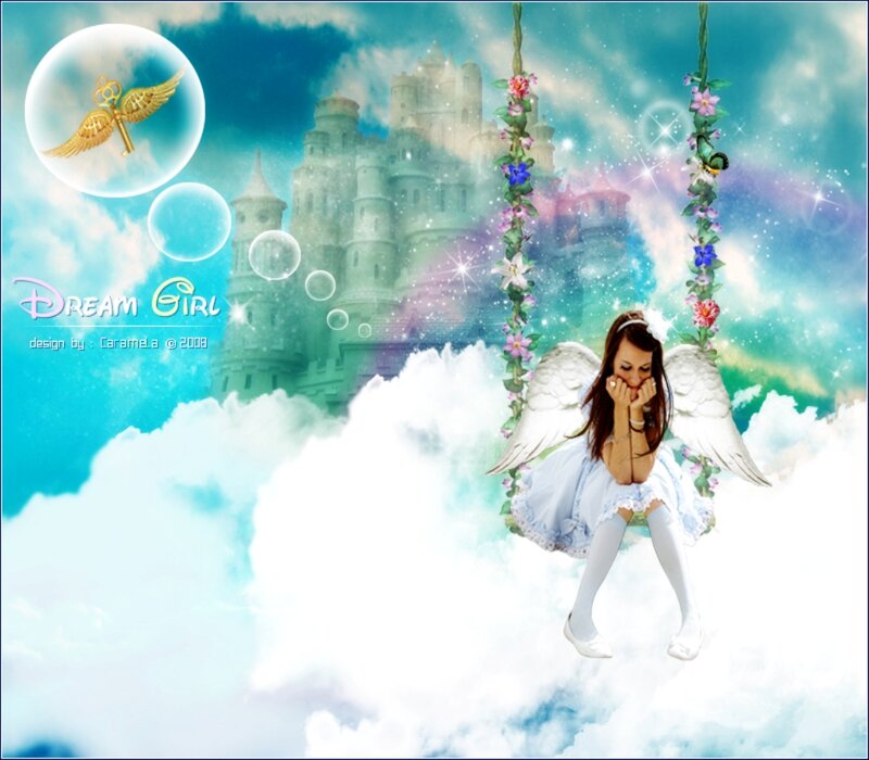 Angel Girl on Swing