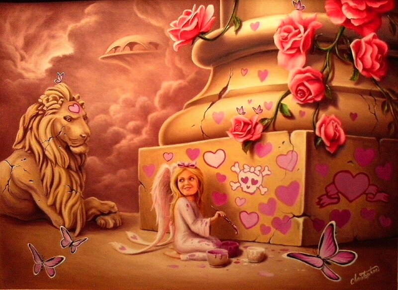 Angel Girl Painting Wall