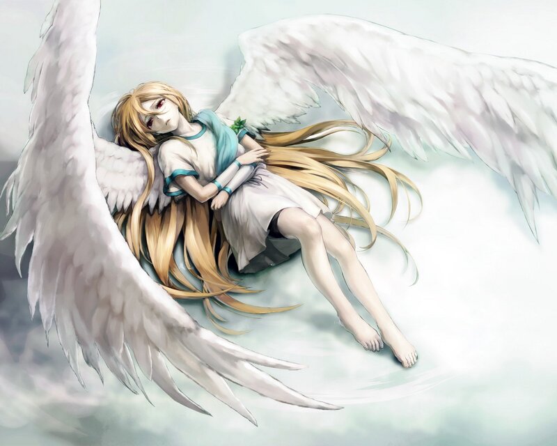 Angel girl sleeping peacefully