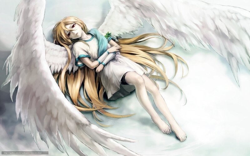 Angel girl sleeping peacefully