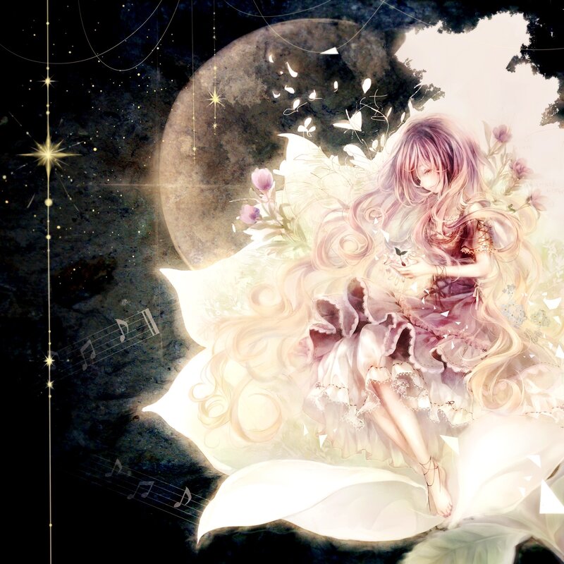 angel girl with flowers