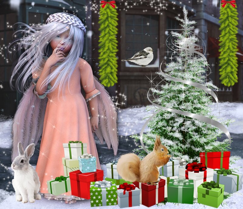 Angel Girl with Gifts