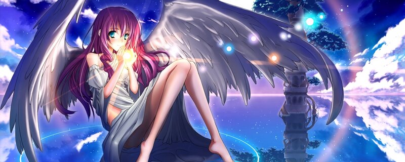 Angel girl with glowing orb