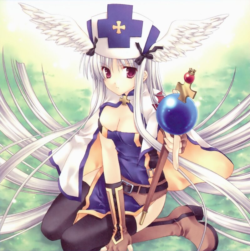 Angel girl with staff