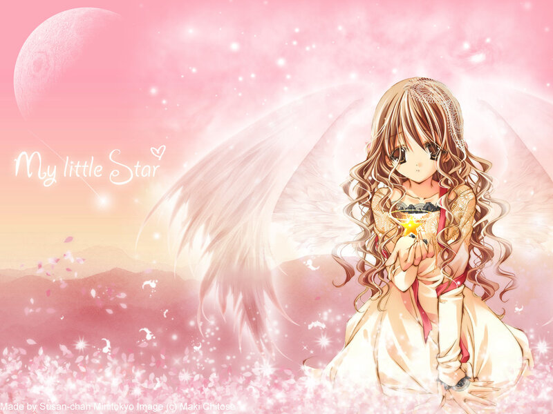 angel girl with star