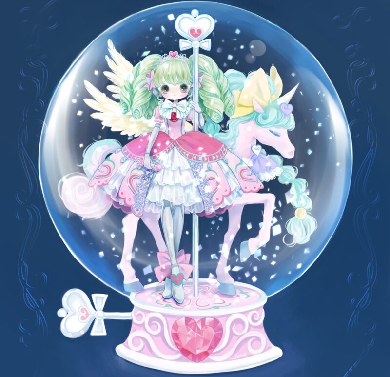 Angel Girl with Unicorn