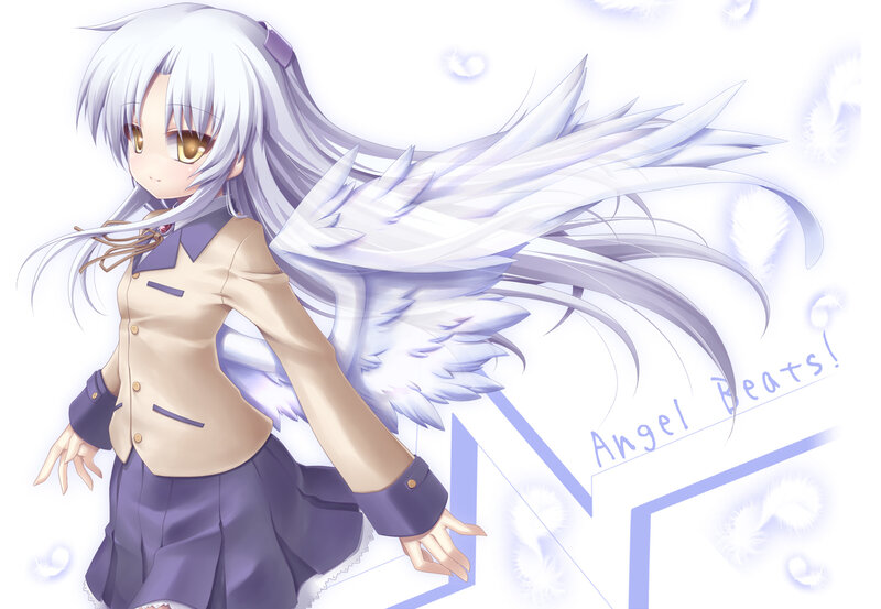 Angel girl with white wings