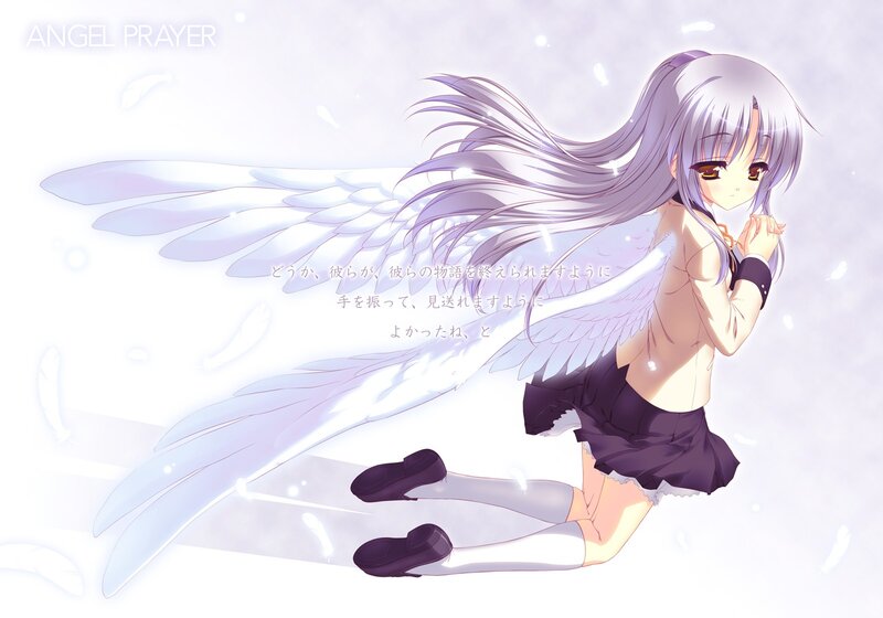 Angel girl with white wings