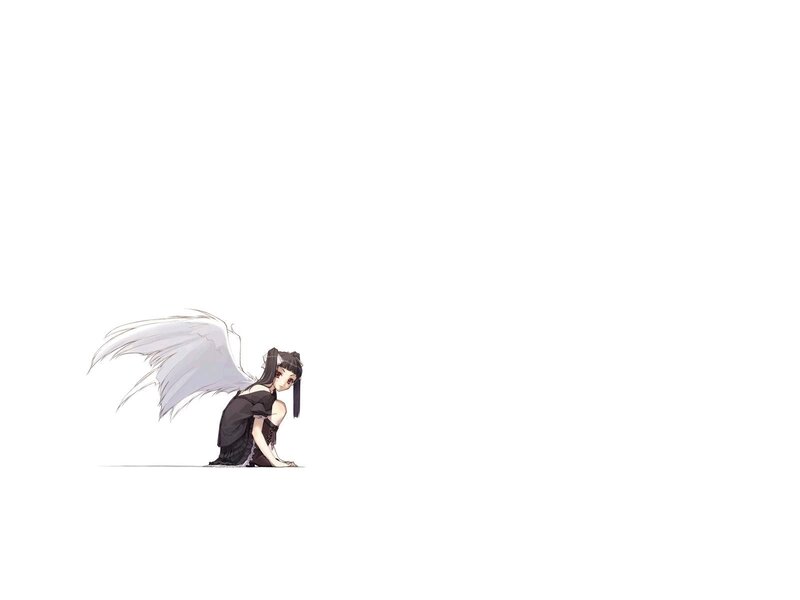 angel girl with white wings