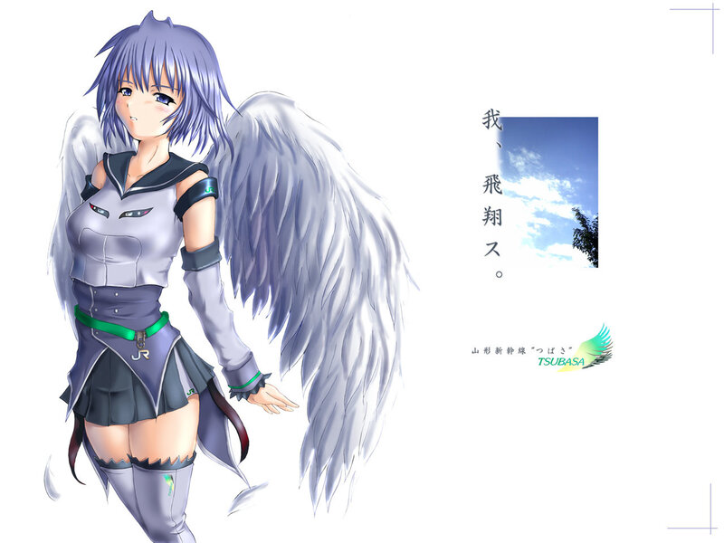 Angel girl with wings
